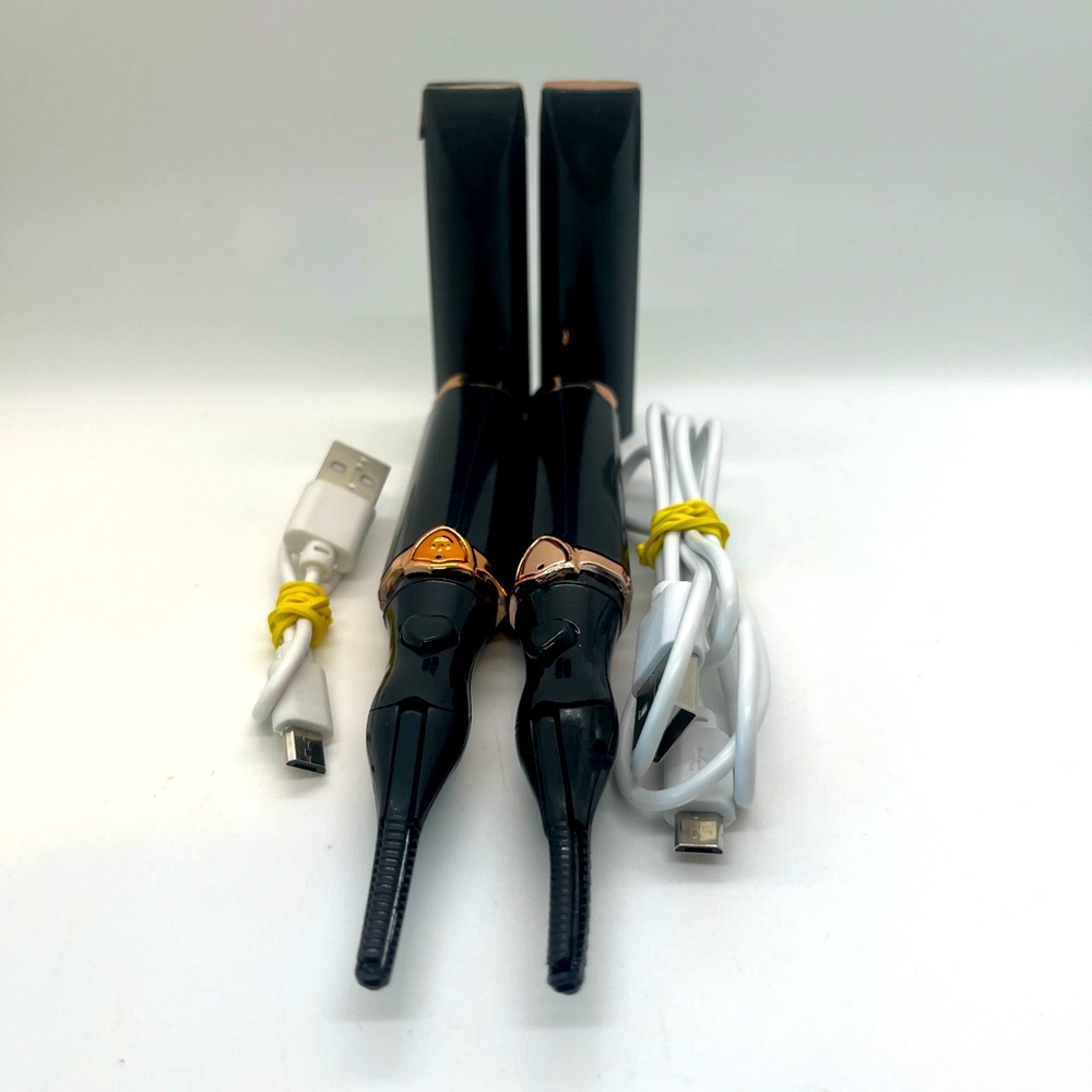Eyelash Curler Set Electric USB Recharchable Black‎ Gold